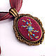 Embroidered pendant Fiordaliso, Pendants, Moscow,  Фото №1