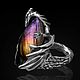 Заказать Кольцо Дракон серебро с лабрадором камнем Звезда востока. Aventure.Jewelry. Ярмарка Мастеров. . Кольца Фото №3