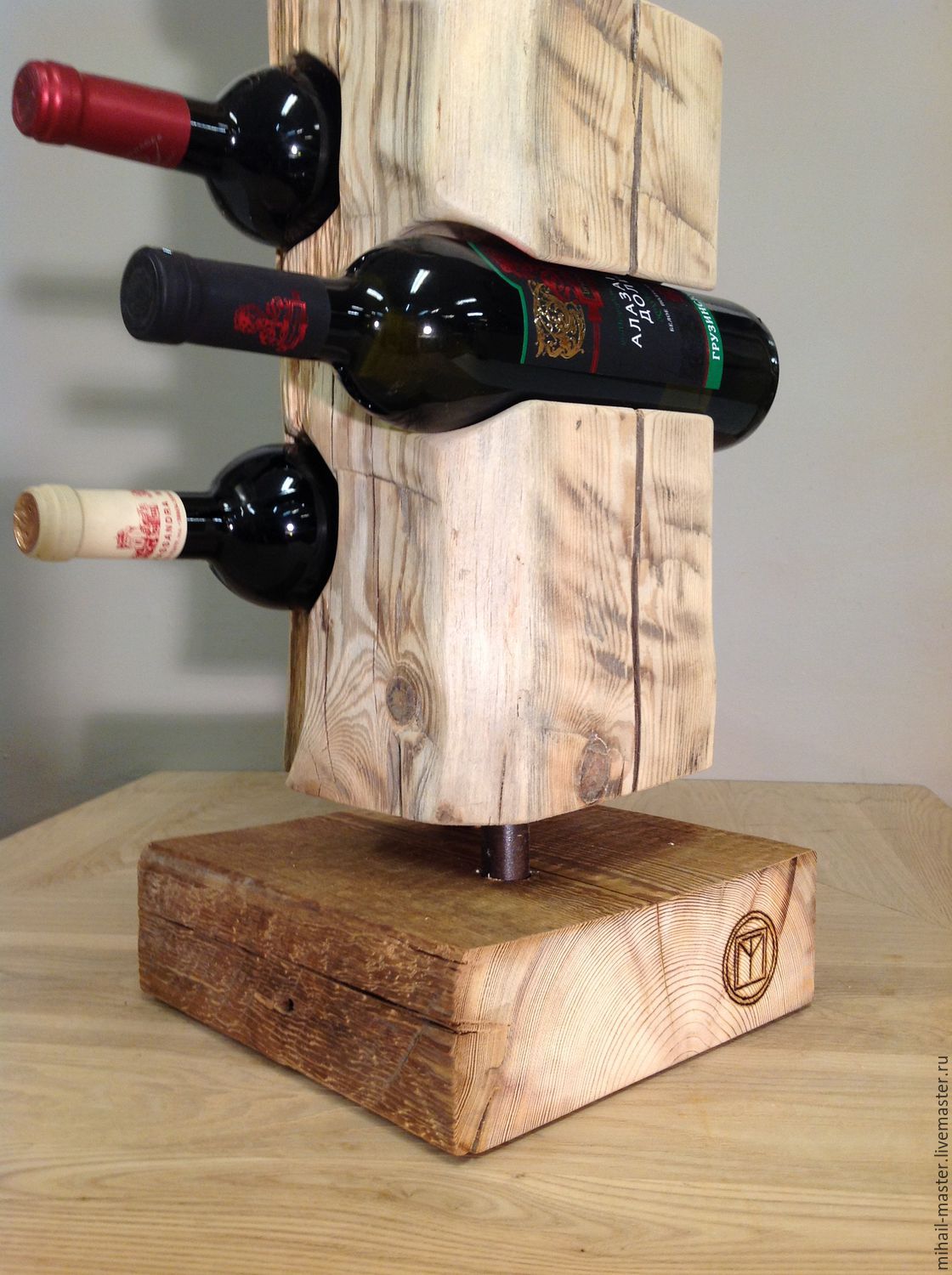 бутылочница под вино деревянная