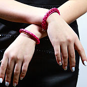 Украшения handmade. Livemaster - original item Woven leather bracelet. Leather braided bracelet.. Handmade.