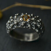 Украшения handmade. Livemaster - original item Silver ring with natural stone. Ring in sterling silver with citrine. Handmade.
