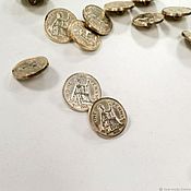 Материалы для творчества handmade. Livemaster - original item Buttons: Buttons in metallic aged coin. Handmade.