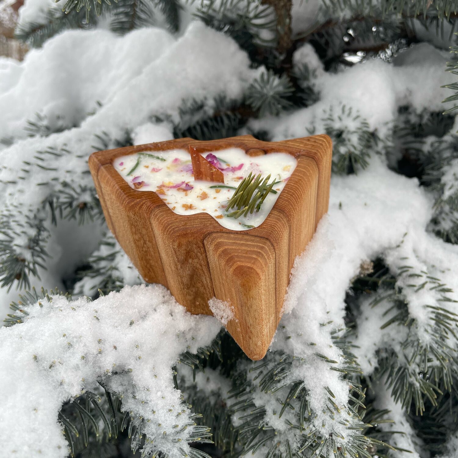 Свечи в дереве (Елочка) в интернет-магазине Ярмарка Мастеров по цене ...