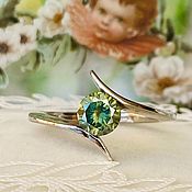 Украшения handmade. Livemaster - original item 18P green diamond Ring buy VIDEO. Handmade.