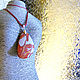 Подвеска кулон оберег яшма вулканическая красная желтая  серая. Подвеска. Салон мастера Софья Брандт (Соня5). Ярмарка Мастеров.  Фото №6