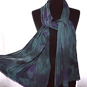 Аксессуары handmade. Livemaster - original item Silk scarf demi-season multicolored itchy batik female male. Handmade.