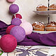 Тайские фонарики из нитяных шаров ШеббиШик Luxury purple. Елочные игрушки. Елена (shebbyshikk). Ярмарка Мастеров.  Фото №4