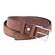 Brown Suede leather Belt Mens ladies Italian leather, Straps, Riga,  Фото №1