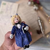 Сувениры и подарки handmade. Livemaster - original item Christmas decorations: Cotton toy High School girl. Handmade.