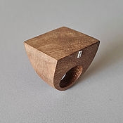 Украшения handmade. Livemaster - original item Wooden Square Ring. Handmade.