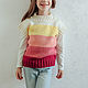 Жилет для девочки в стиле колорблок. Жилет. VA kids knitwear. Ярмарка Мастеров.  Фото №5