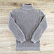 Fleece turtleneck sweater, light grey (No. №695), Mens sweaters, Nalchik,  Фото №1