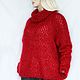 Джемпер "Ежевичка" терракот (вязаный джемпер). Джемперы. Ирина(shvilinka.knit). Ярмарка Мастеров.  Фото №8