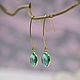 Turquoise Mood drop earrings-pendants Aries Cancer Virgo. Earrings. Mala by Jemma. My Livemaster. Фото №6