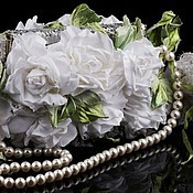 Свадебная вуалетка с шелковыми розами