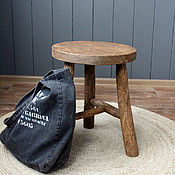 Для дома и интерьера handmade. Livemaster - original item Round stool with 3 legs. Handmade.