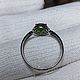 Order 6.5mm Chrome Diopside ring, 925 Silver. Creative jewelry. Livemaster. . Rings Фото №3