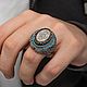 Кольцо Тайные Корни Легенд: Бирюзовый бархат, древний свидетель эпопей. Перстень. Ювелирная студия Silver Monarh. Ярмарка Мастеров.  Фото №5