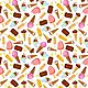 Мороженки на ткани, ткань со сладостями, CANDY 2. Ткани. SARTORIA. Интернет-магазин Ярмарка Мастеров.  Фото №2