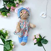 Текстильная кукла Леди из Парижа, интерьерная кукла из ткани