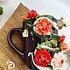 Кружка "Змея в цветах" из полимерной глины. Кружки и чашки. Flowerdecor337. Ярмарка Мастеров.  Фото №6