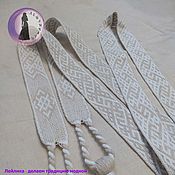 Русский стиль handmade. Livemaster - original item Bereginya and Fertility Belt gray-white. Handmade.