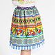 Multi-colored skirt for girls made of cotton, height 140-146-152, Child skirt, Moscow,  Фото №1