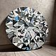 Картина на холсте подрамнике круглом «DIAMONDS». Картины. Камилла, картины от души. Интернет-магазин Ярмарка Мастеров.  Фото №2