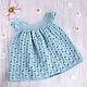 Summer sundress for a girl 3-6 months, blue. Childrens Dress. babyshop. Online shopping on My Livemaster.  Фото №2