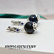 Silver plated earrings with genuine sodalite `Cinnie`
