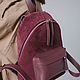 Кожаный женский рюкзак Gordeous бордовый. Рюкзаки. AUGUST BAGS. Ярмарка Мастеров.  Фото №4