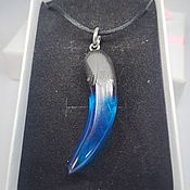 Украшения handmade. Livemaster - original item The fang pendant is blue. Handmade.
