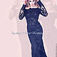 Long lace evening black dress 'Black Swan'. Dresses. Lana Kmekich (lanakmekich). Online shopping on My Livemaster.  Фото №2