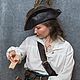 Jack Sparrow inspired classic Pirate leather hat (tricorne). Hats1. Svetliy Sudar Leather Arts Workshop. Интернет-магазин Ярмарка Мастеров.  Фото №2