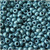 Материалы для творчества handmade. Livemaster - original item 10 grams of 10/0 seed Beads, Czech Preciosa Premium 18565m the turquoise mats metal. Handmade.