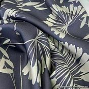 Материалы для творчества handmade. Livemaster - original item Fabric: Silk dandelions on grey. Handmade.