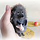 Little hedgehog in the fog. Felted Toy. ufawooltoys (ufawooltoys). My Livemaster. Фото №4