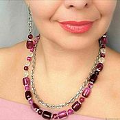 Set .  agate quartz necklace earrings