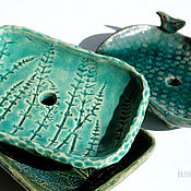 Для дома и интерьера ручной работы. Ярмарка Мастеров - ручная работа Soap dish ceramic. Handmade.