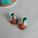 Shoes for doll ob11color - mint+brown 18mm, Clothes for dolls, Novosibirsk,  Фото №1