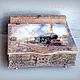 Table-top Desk for papers 'Vintage steam train'. Mini Dressers. decoupage history. Online shopping on My Livemaster.  Фото №2