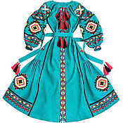 Одежда handmade. Livemaster - original item Длинное платье с клиньями "Лесная Песня". Handmade.