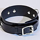 Black BDSM collar for girls 'Passion' with a ring. Collar. goldbergatelier. My Livemaster. Фото №6