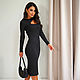Order Shock and Awe dress, form-fitting black figure made of viscose noodles. mozaika-rus. Livemaster. . Dresses Фото №3