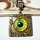 A pendant with a picture - yellow-green. Pendants. Lepushkin larchik. Online shopping on My Livemaster.  Фото №2