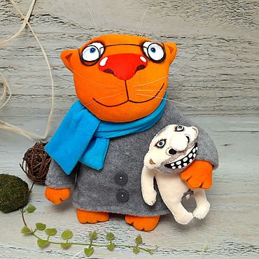 Куклы и игрушки ручной работы. Ярмарка Мастеров - ручная работа Свой человек. Рыжий кот Васи Ложкина, мягкая плюшевая игрушка. Handmade.