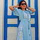 Embroidered Blue Dress,Vyshyvanka Dress, Gypsy Dress. Dresses. 'Viva'. Online shopping on My Livemaster.  Фото №2