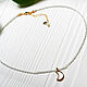 Колье Луна из цирконов с перламутром. Колье. Aliento украшения Рожкова Ольга (alientojewelry). Интернет-магазин Ярмарка Мастеров.  Фото №2