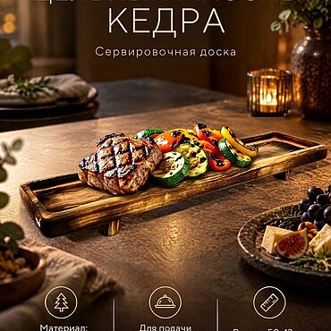 Посуда ручной работы. Ярмарка Мастеров - ручная работа Доска деревянная для подачи сервировочная RD219. Handmade.