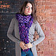Scarf large hand knitted berry purple multicolor. Scarves. Tany my-sharf. Online shopping on My Livemaster.  Фото №2